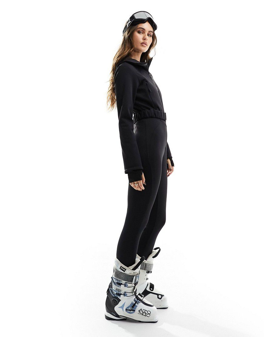 Ski - Tuta da sci impermeabile skinny nera con cintura - ASOS - Modalova