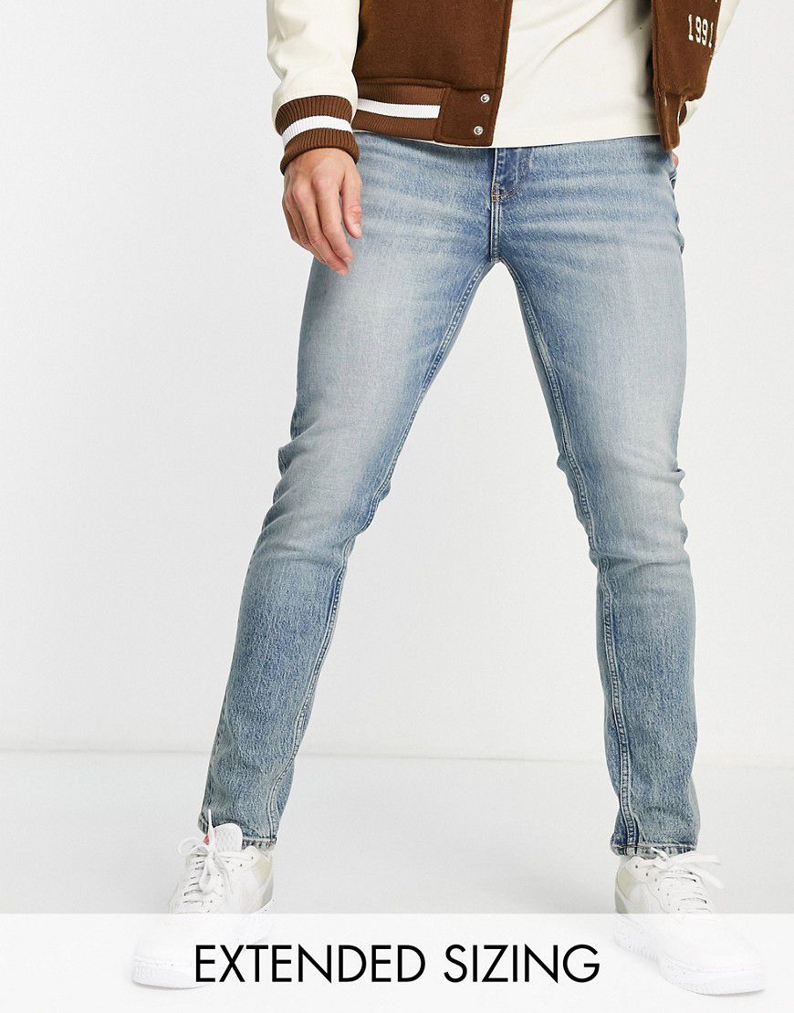 Cone Mill American Classic - Jeans skinny lavaggio medio tinto - ASOS DESIGN - Modalova