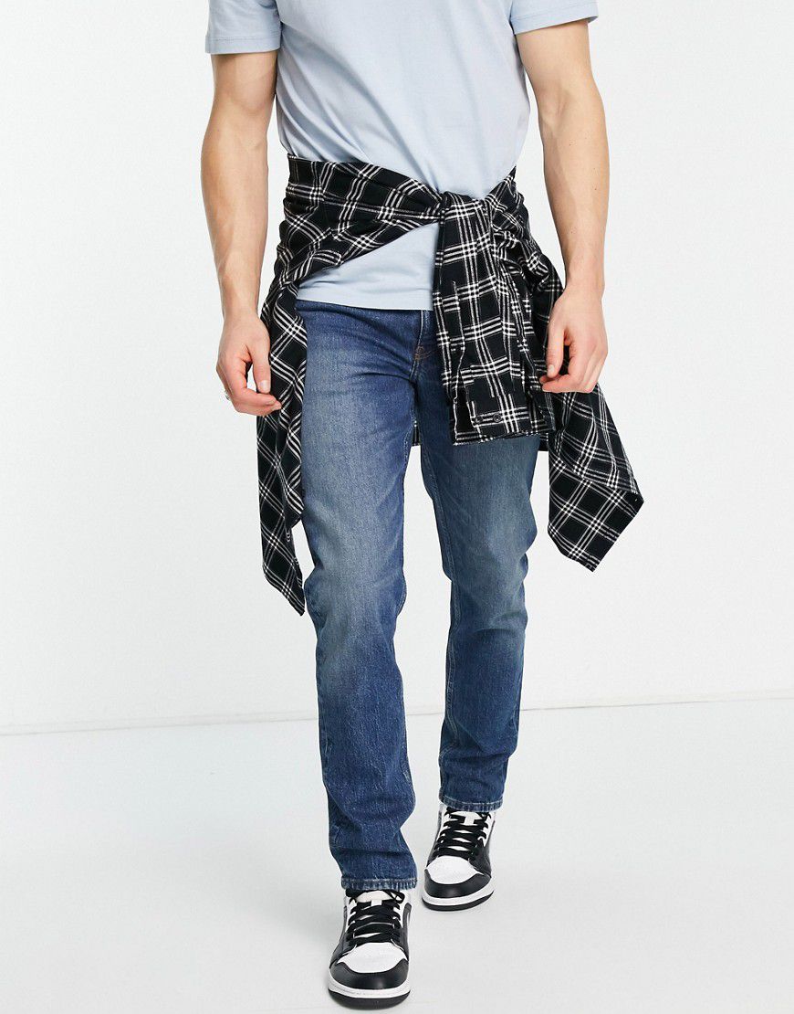 Cone Mill - Jeans "American Classic" slim fit ed elasticizzati lavaggio scuro - ASOS DESIGN - Modalova