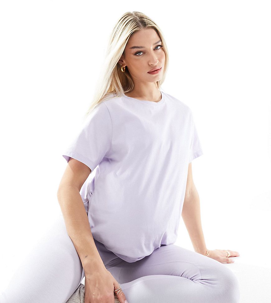 ASOS DESIGN Maternity - Maglietta per allattamento e leggings lilla - ASOS Maternity - Modalova