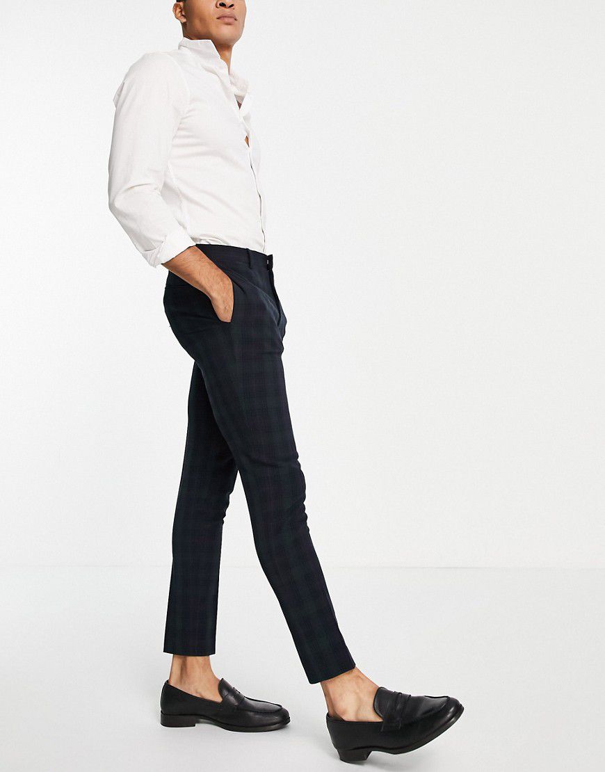 Pantaloni da abito super skinny con motivo scozzese Blackwatch - ASOS DESIGN - Modalova