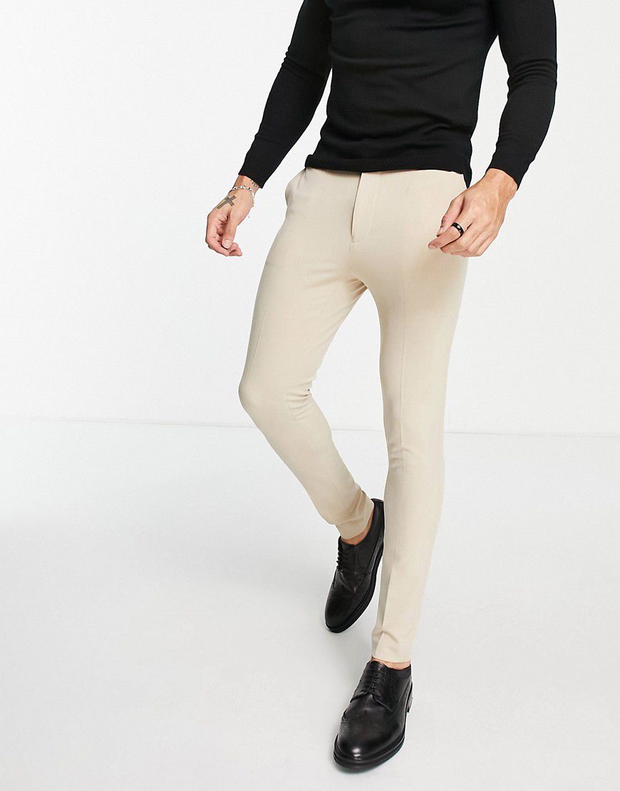 Pantaloni super skinny eleganti grigio pietra - ASOS DESIGN - Modalova