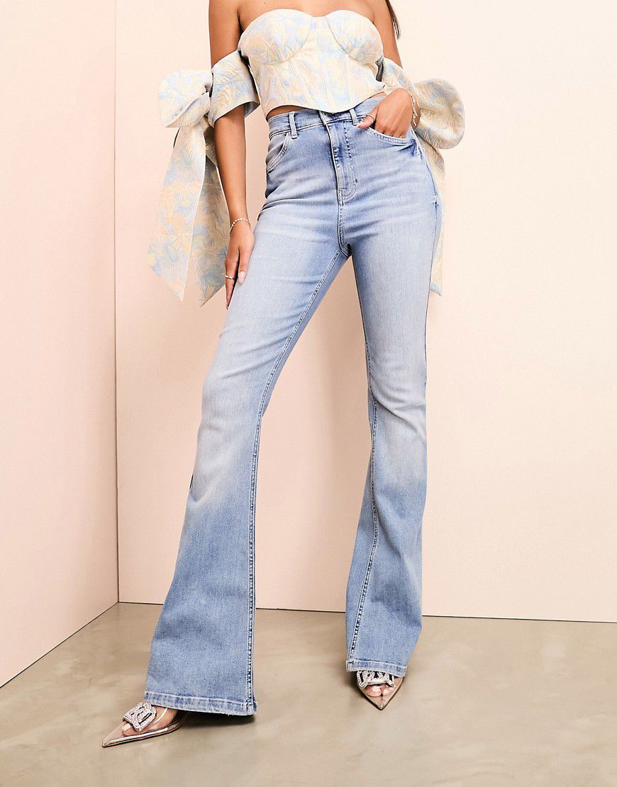 Jeans skinny a zampa lavaggio - ASOS Luxe - Modalova