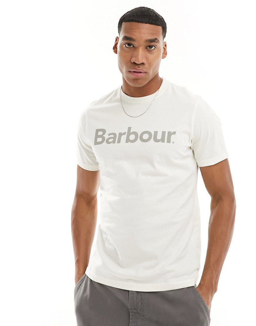 T-shirt bianca con logo grande - Barbour - Modalova