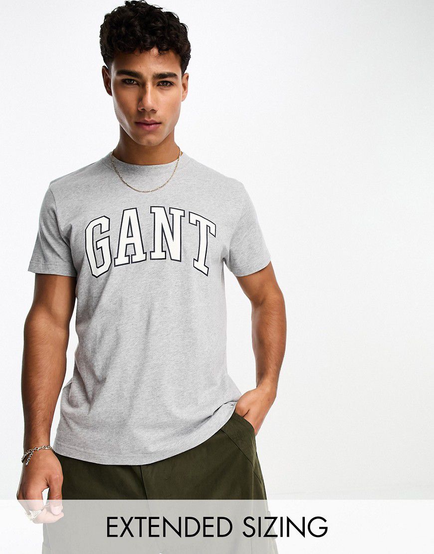 T-shirt mélange con logo college - Gant - Modalova
