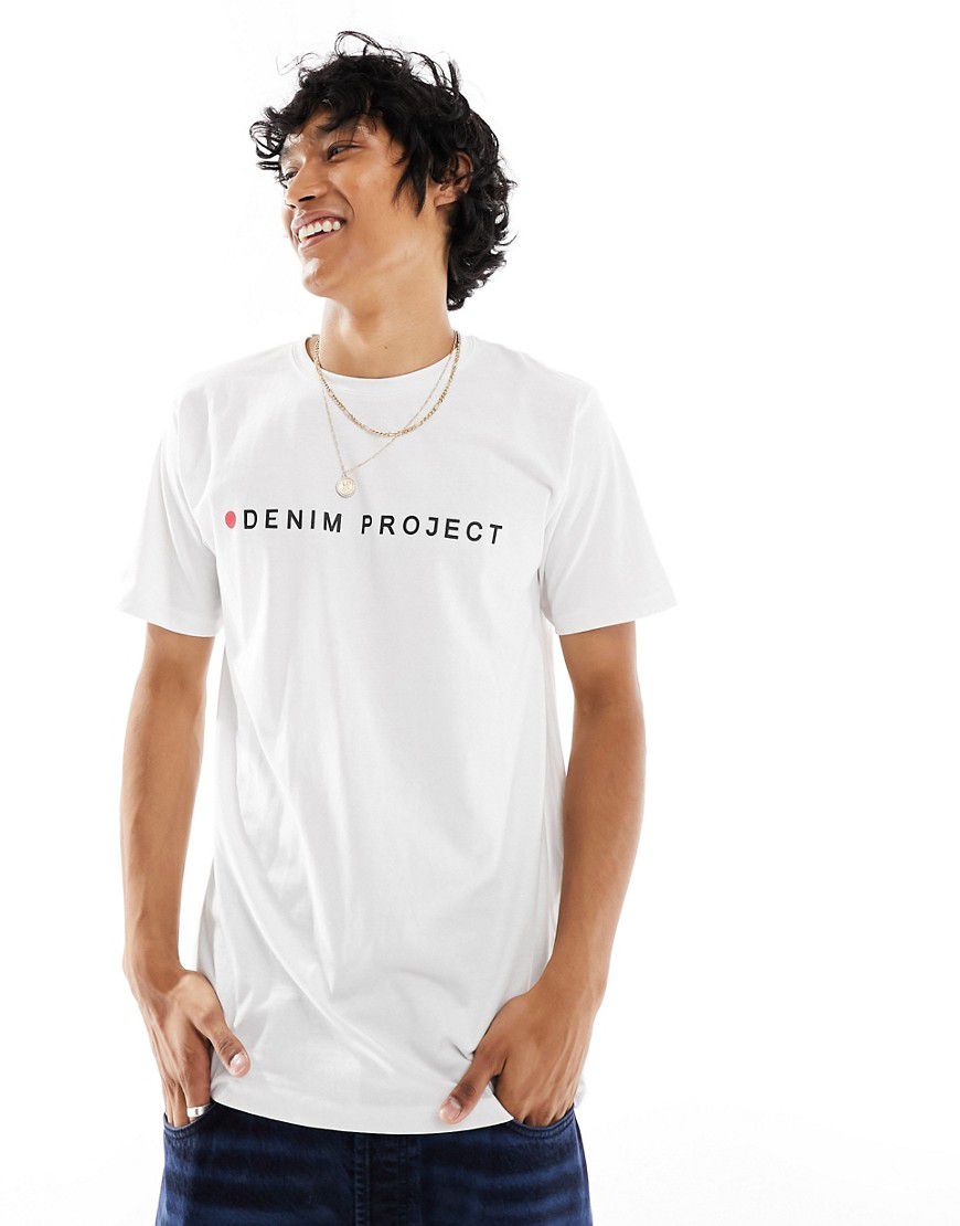 T-shirt bianca con logo - Denim Project - Modalova