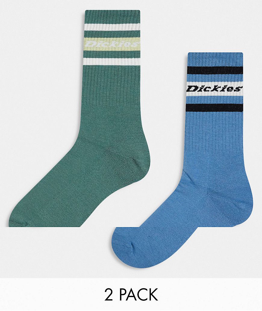 Genola - Confezione da 2 paia di calzini blu e verdi - Dickies - Modalova