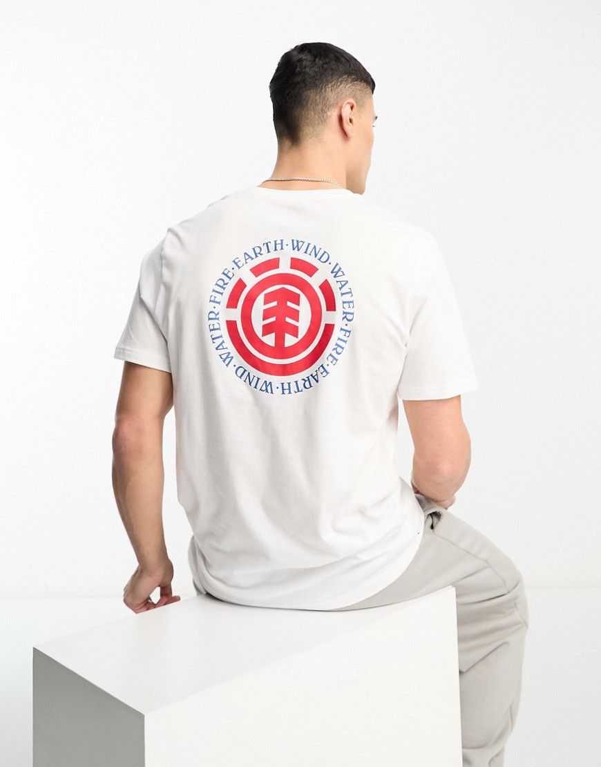 T-shirt bianca con stampa del logo sul retro - Element - Modalova
