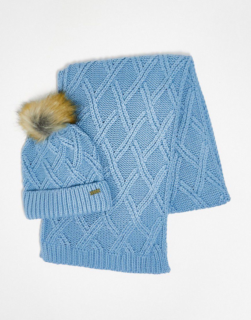 Set regalo con berretto e sciarpa lavorati a maglia - Elle - Modalova