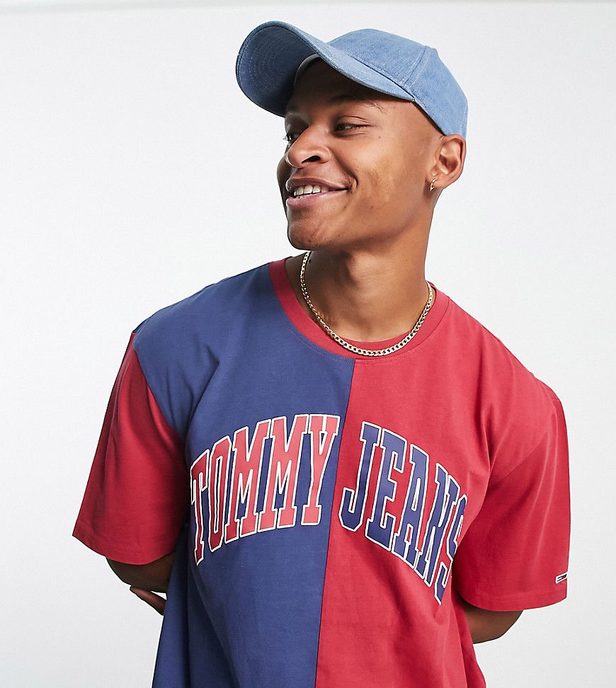 Esclusiva - Collegiate Capsule - T-shirt oversize in cotone rossa e blu - Tommy Jeans - Modalova