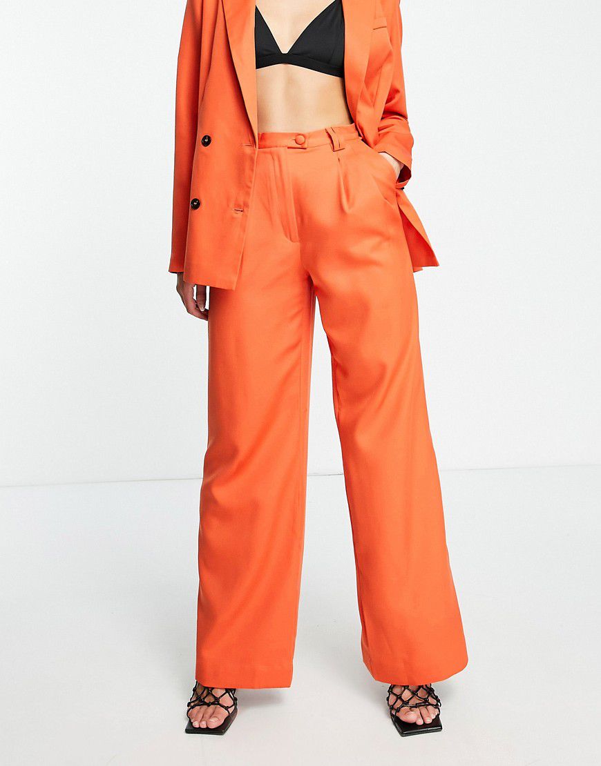 Pantaloni a fondo extra ampio color ruggine in coordinato - Extro & Vert - Modalova