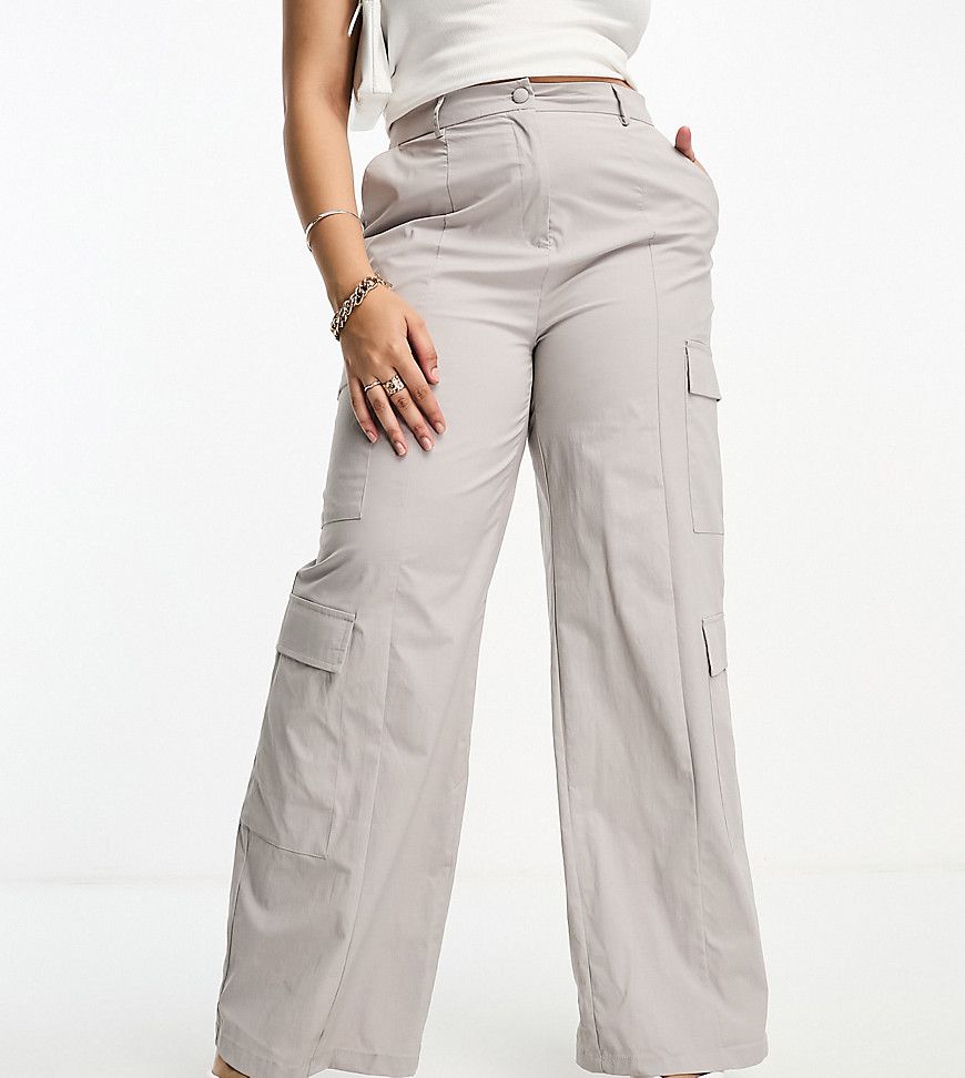 Pantaloni cargo a fondo ampio anni '90 pietra - Extro & Vert Plus - Modalova