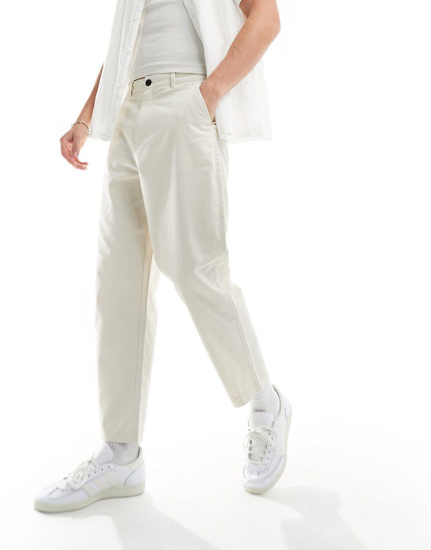 Hawtin - Pantaloni comodi affusolati in twill bianchi - Farah - Modalova