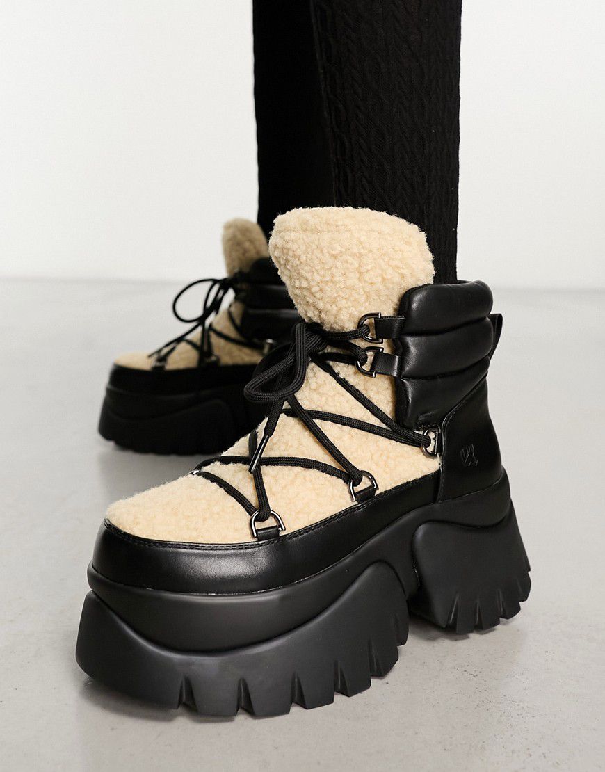 KOI - Vilun - Scarponcini invernali color crema con pelliccia sintetica - Koi Footwear - Modalova
