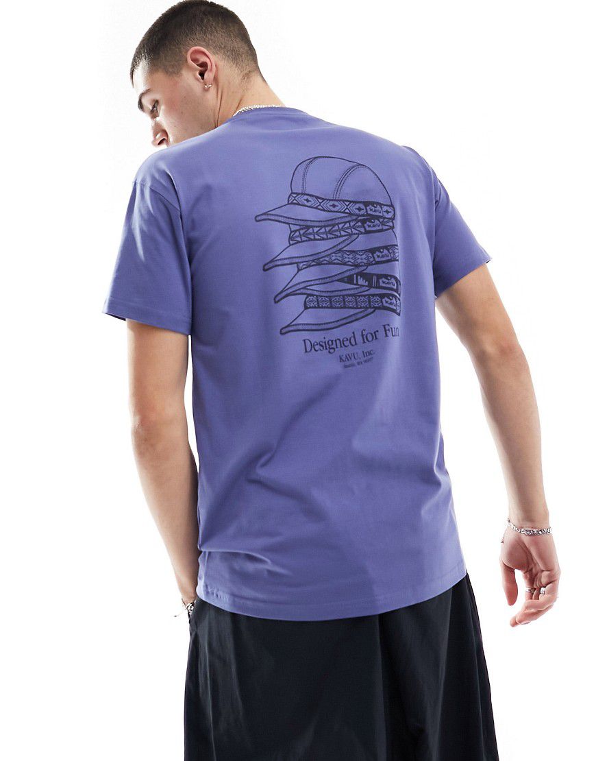 Stack Cap - T-shirt color con stampa sul retro - KAVU - Modalova