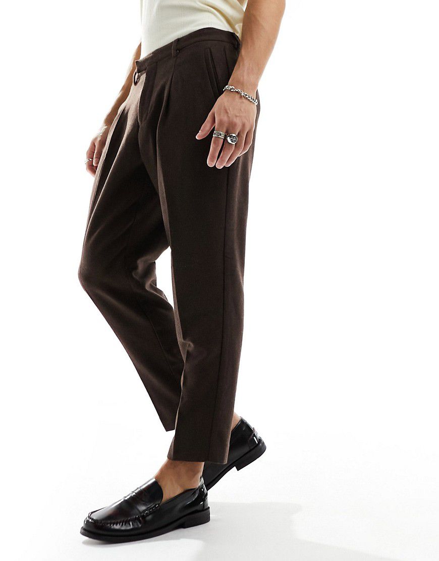 Pantaloni da abito comodi e affusolati in tweed - Harry Brown - Modalova
