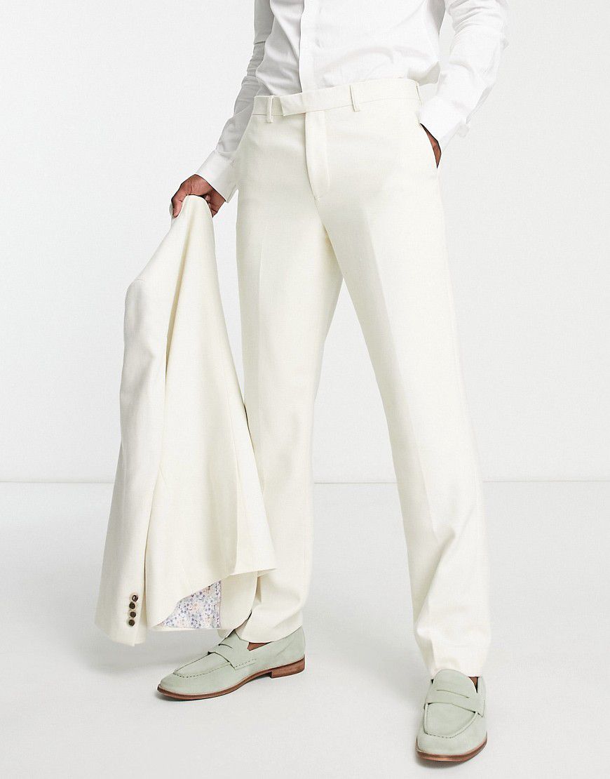 Pantaloni da abito in tweed color pietra - Harry Brown - Modalova