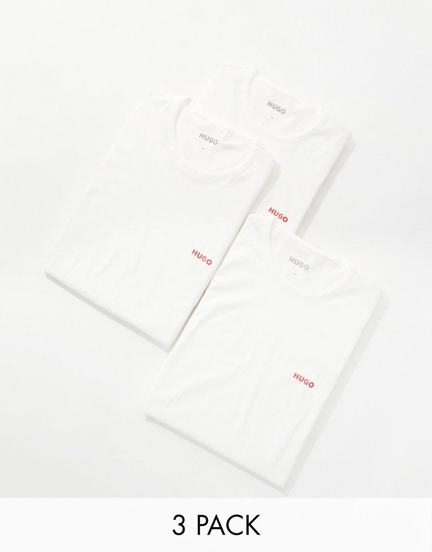 HUGO - Bodywear - Confezione da tre T-shirt bianche - Hugo Red - Modalova