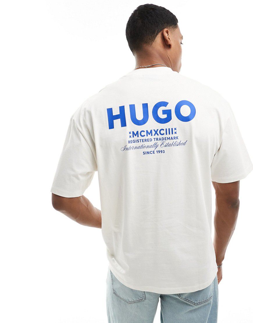 T-shirt oversize bianca - Hugo Blue - Modalova