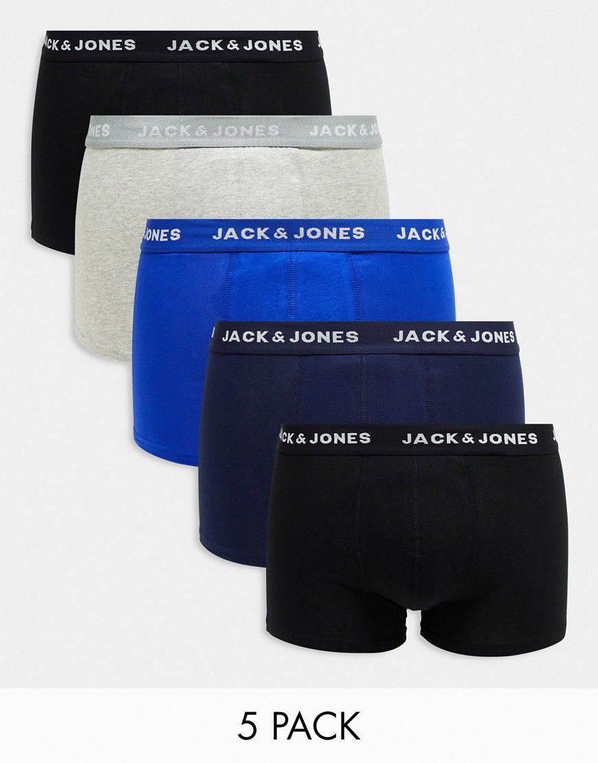 Confezione da 5 boxer aderenti multi - Jack & Jones - Modalova