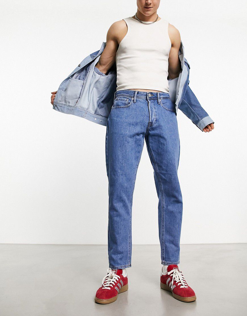 Intelligence - Frank - Jeans corti ampi rigidi lavaggio chiaro - Jack & Jones - Modalova