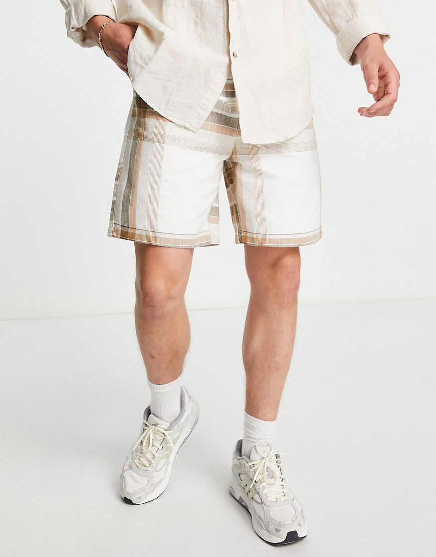 Pantaloncini bianchi a quadri in coordinato - ONLY & SONS - Modalova