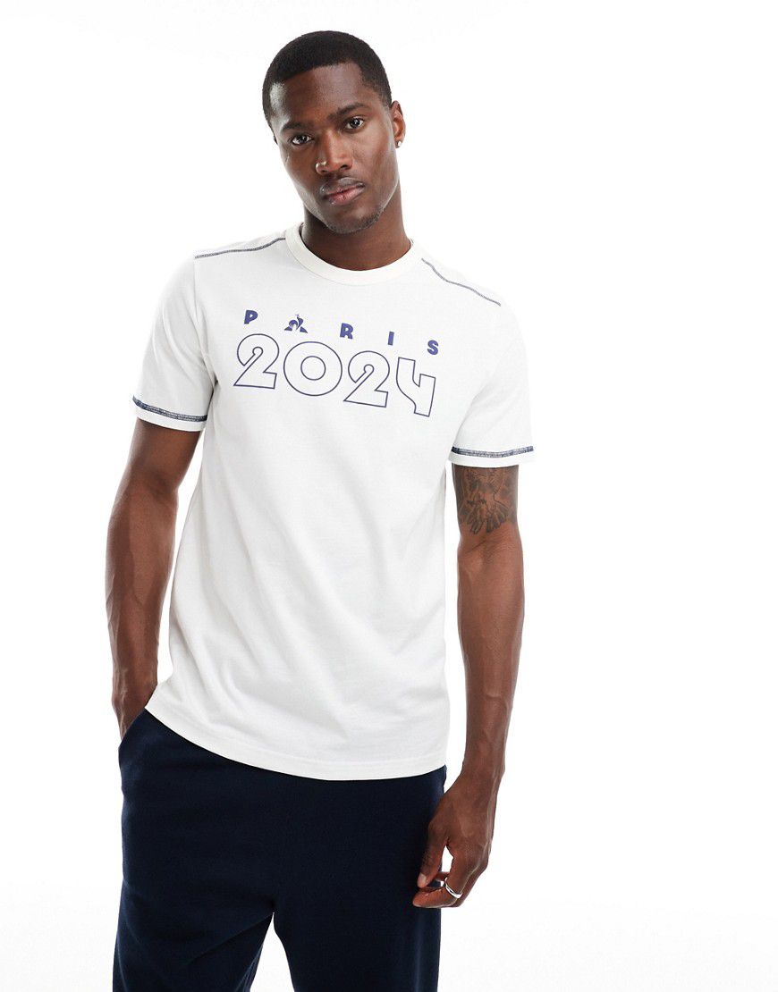Paris 2024 - T-shirt color marshmallow - Le Coq Sportif - Modalova
