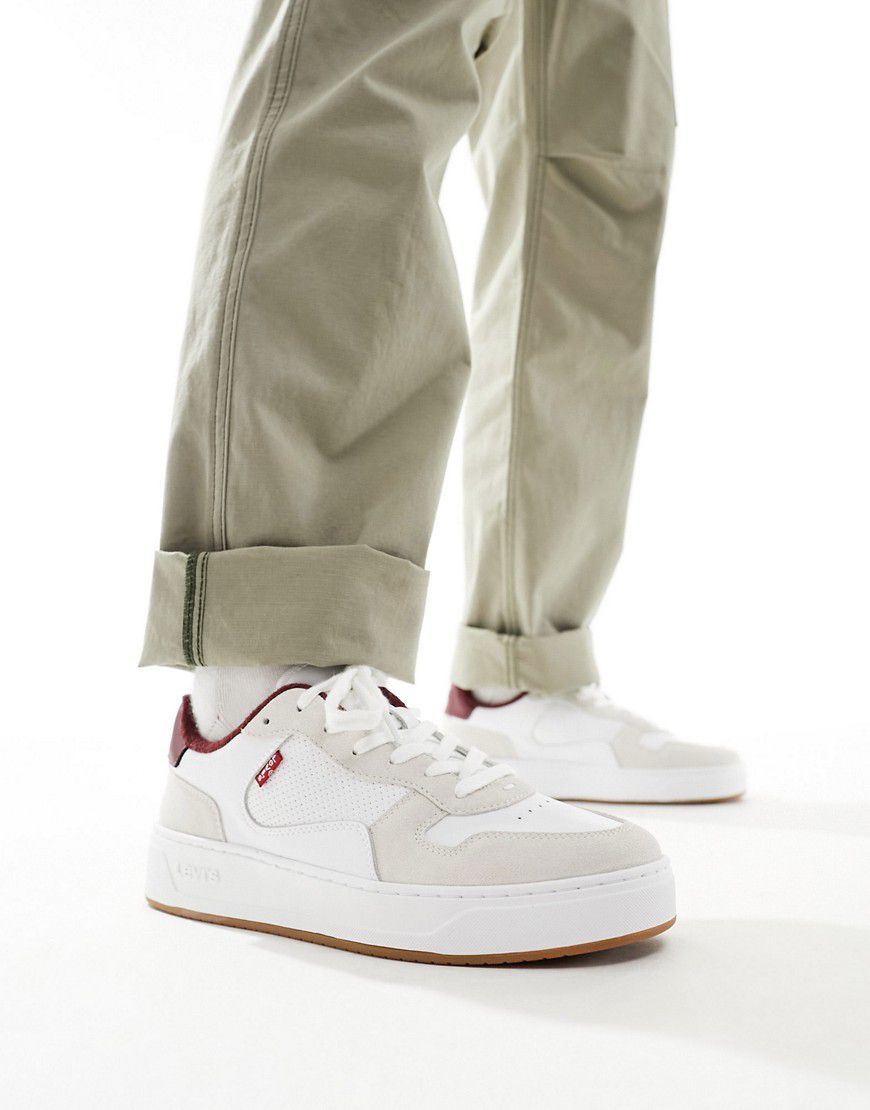 Glide - Sneakers color crema con logo in misto pelle e camoscio - Levi's - Modalova