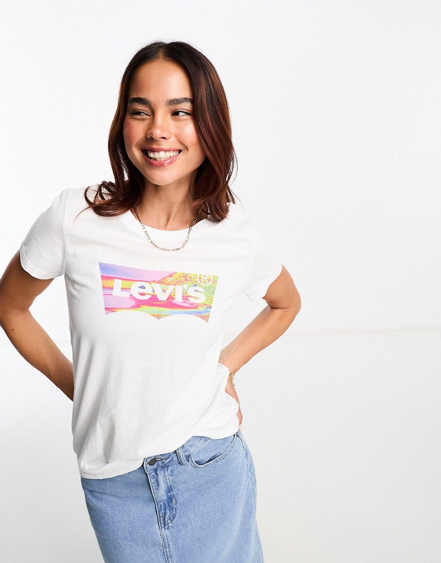 T-shirt bianca con logo marmorizzato - Levi's - Modalova