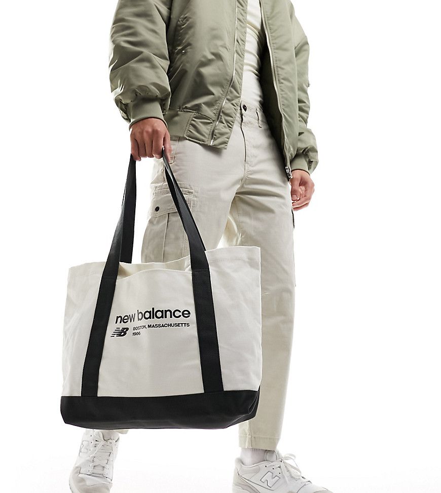 Borsa shopping in tela antracite con logo - New Balance - Modalova