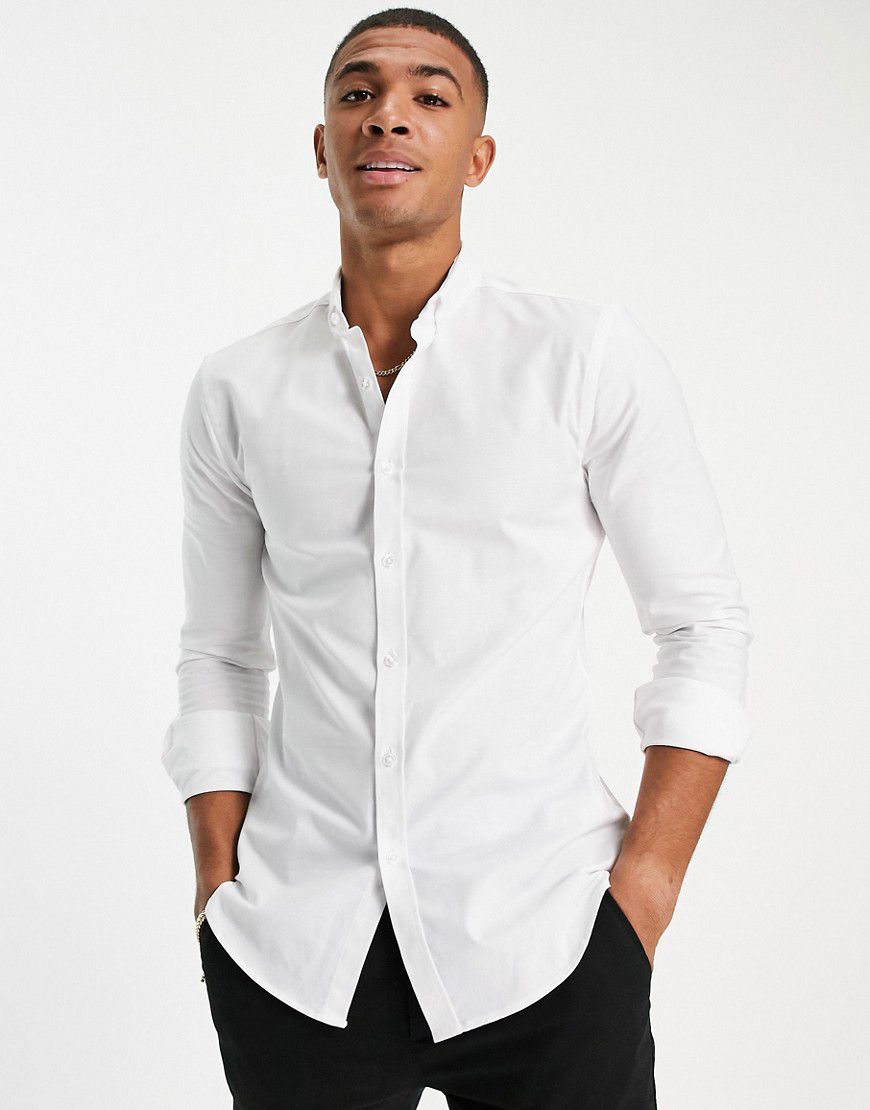 Camicia Oxford attillata ed elegante bianca - New Look - Modalova