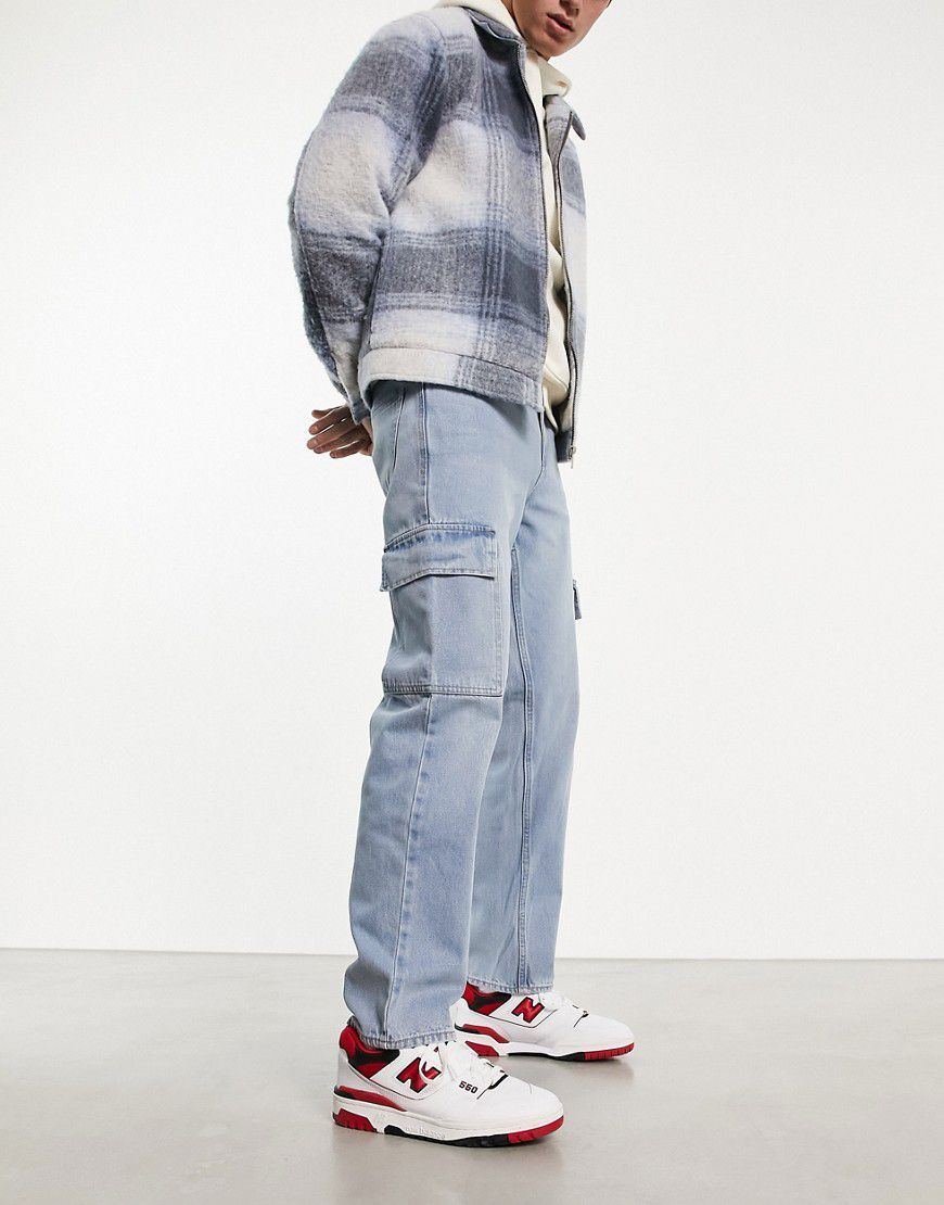 Jeans cargo lavaggio chiaro anni '90 - New Look - Modalova