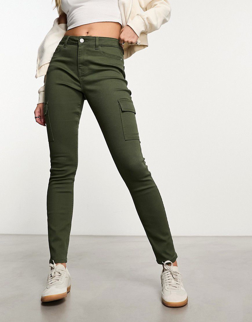 Jeans skinny cargo kaki - New Look - Modalova