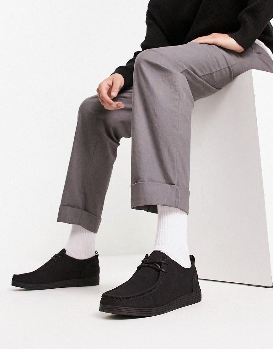 Scarpe stringate nere in camoscio sintetico - New Look - Modalova