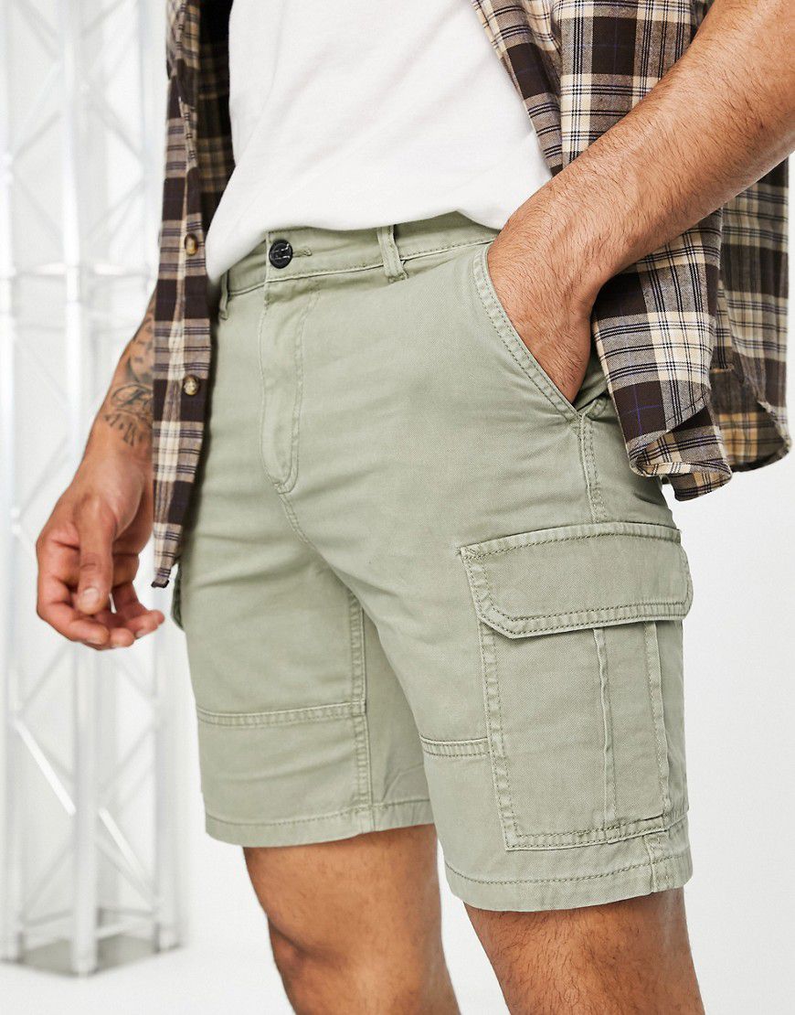 Pantaloncini cargo slim kaki - New Look - Modalova