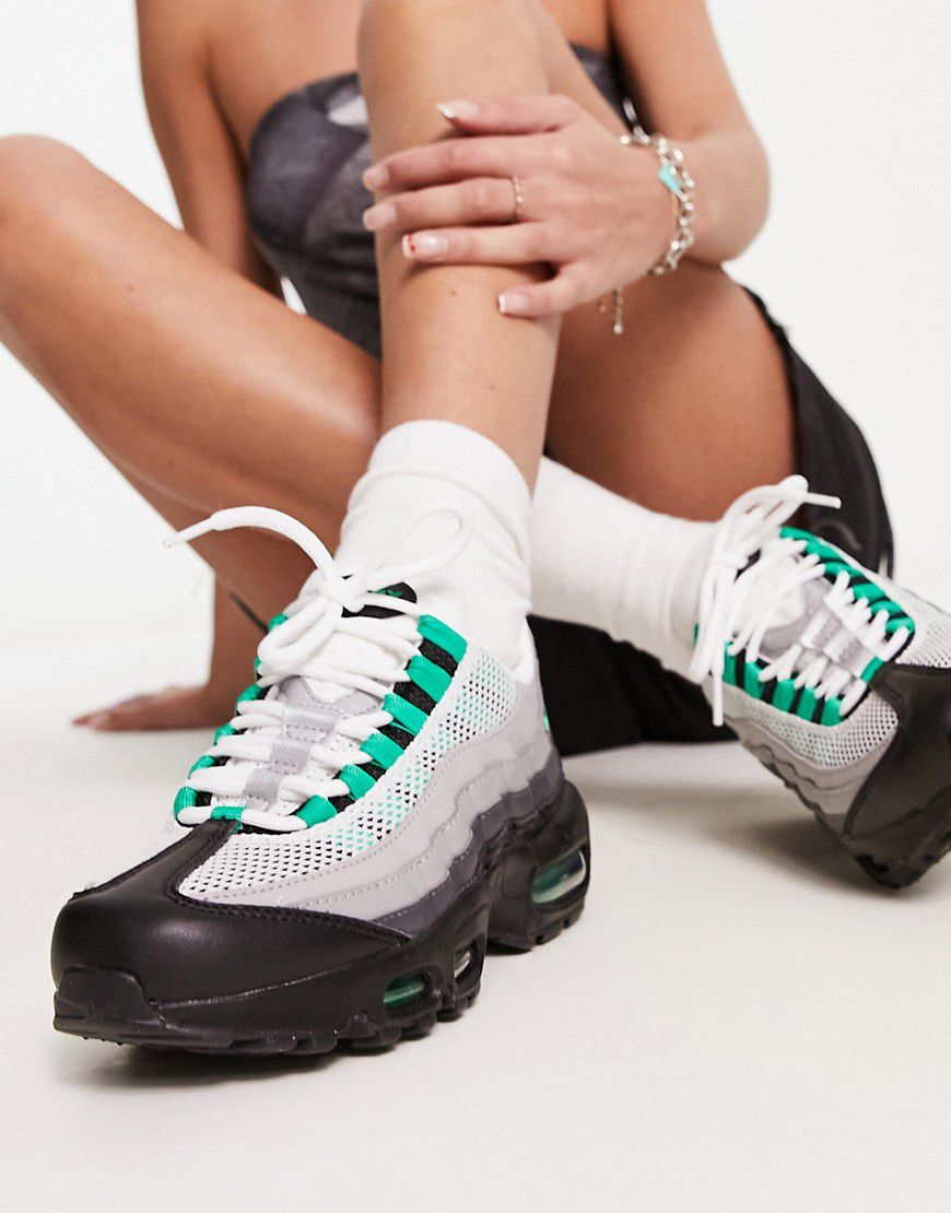 Air - Max 95 - Sneakers nere e verdi - Nike - Modalova