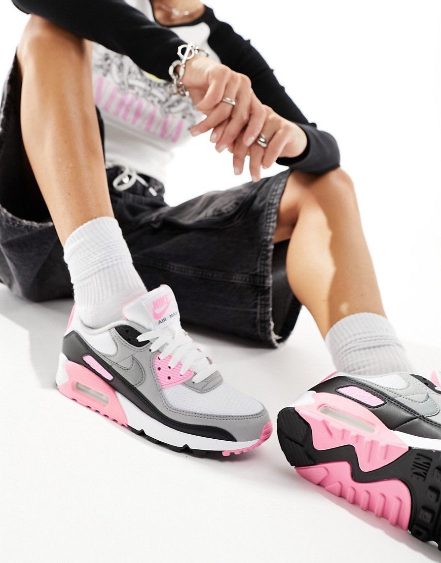 Air Max 90 - Sneakers chiaro sporco e rosa - Nike - Modalova
