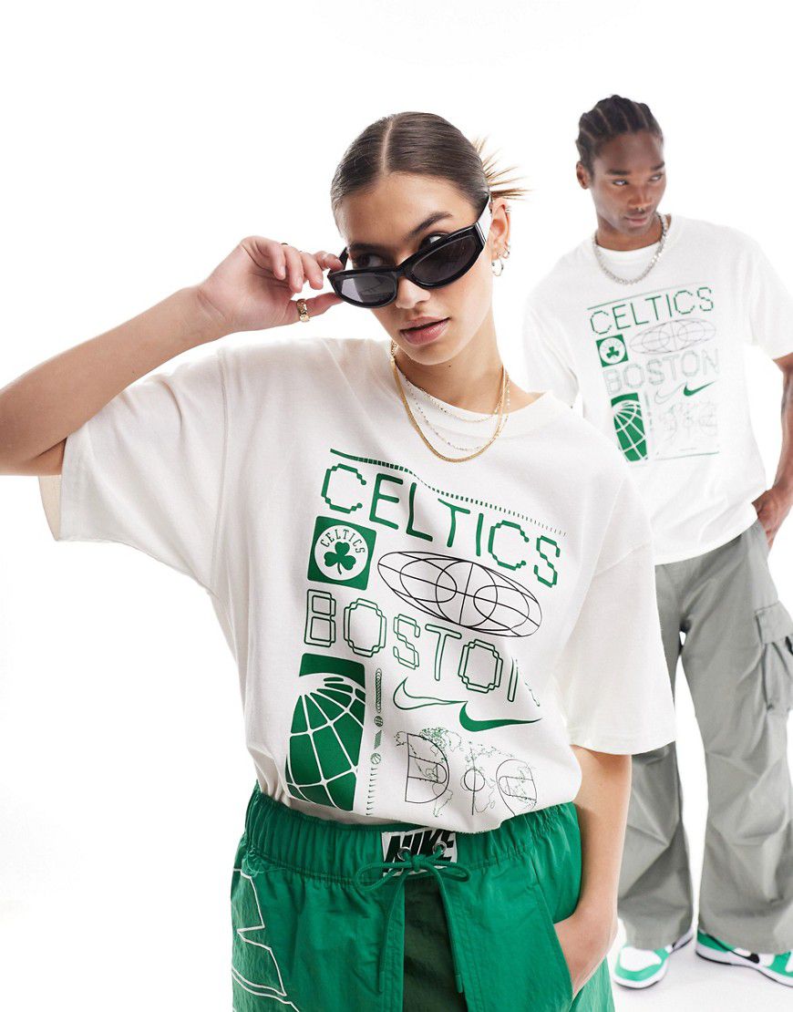 NBA Boston Celtics Unisex - T-shirt bianca con grafica - Nike Basketball - Modalova