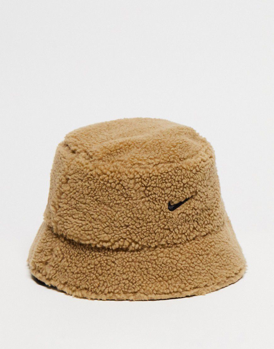 Cappello stile pescatore unisex double-face in pile beige e - Nike - Modalova