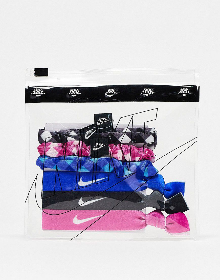 Confezione da 6 elastici per capelli misti con borsetta - Nike - Modalova