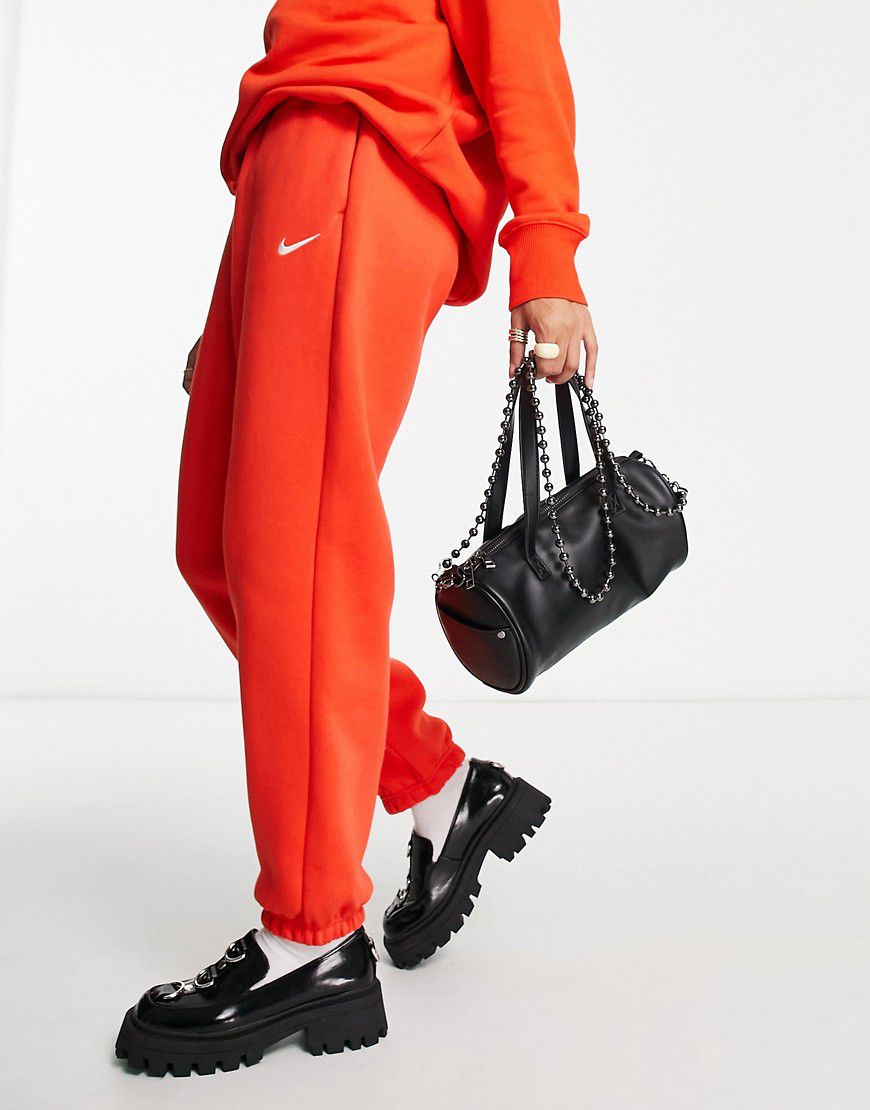 Joggers oversize rossi con logo piccolo - Nike - Modalova
