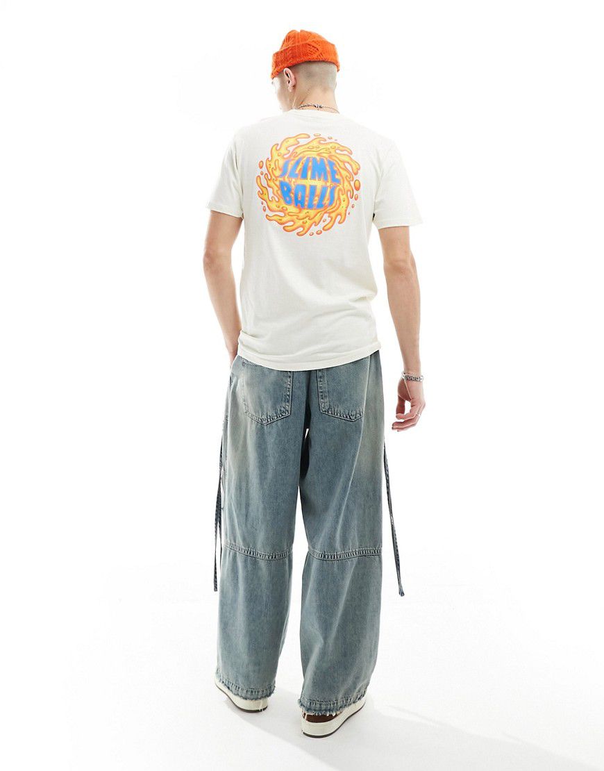 T-shirt grigia con stampa "Slime Balls" - Santa Cruz - Modalova