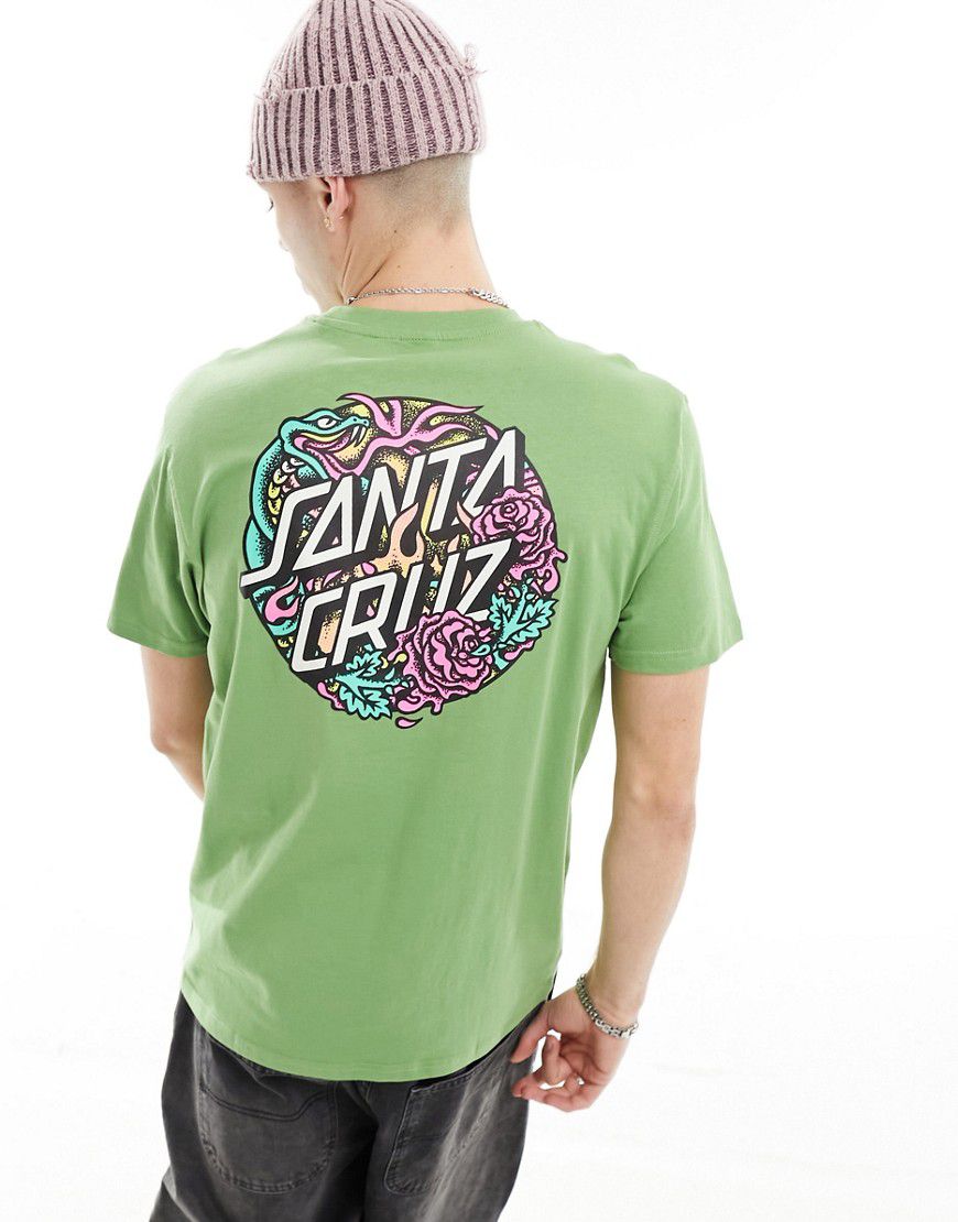 T-shirt con stampa di rose sulla schiena - Santa Cruz - Modalova