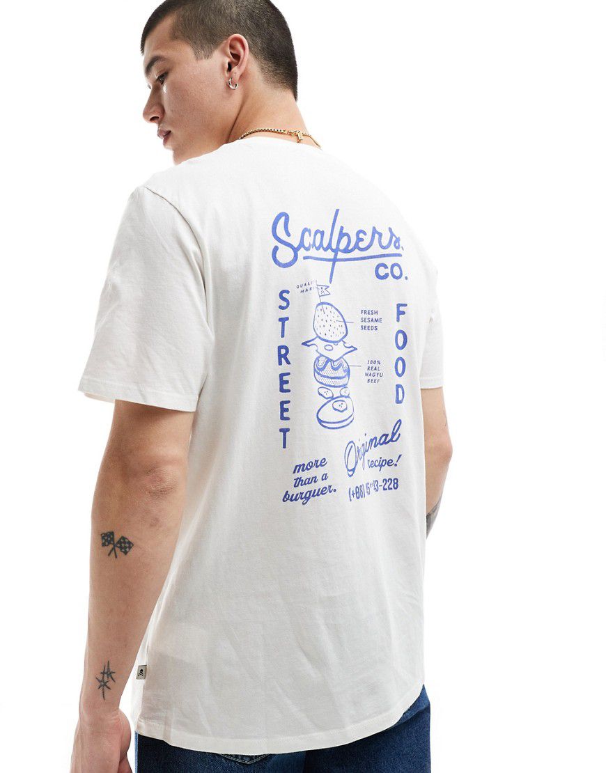T-shirt sporco con scritta "Street" - Scalpers - Modalova