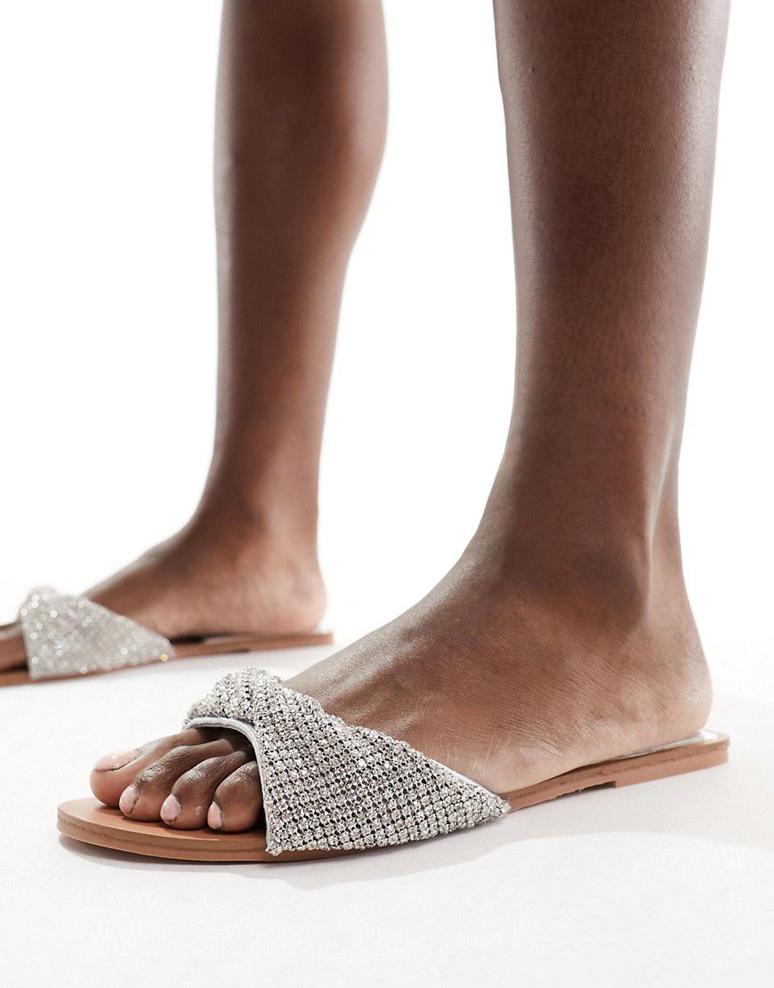 Simmi London - Kenya - Sandali bassi con fascetta argentata con strass - SIMMI Shoes - Modalova