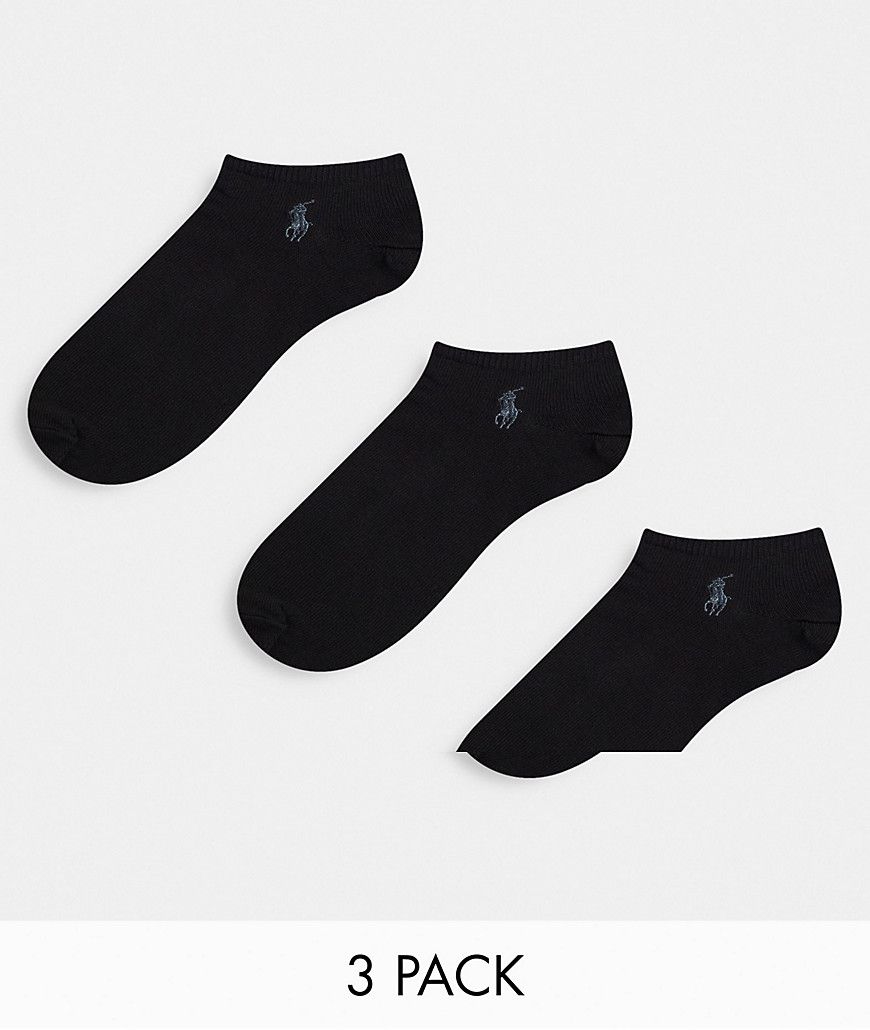 Confezione da 3 paia di calzini sportivi neri - Polo Ralph Lauren - Modalova