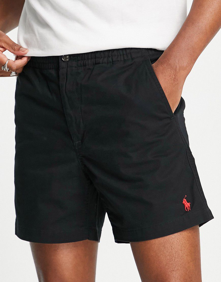Prepster - Pantaloncini in twill neri con logo - Polo Ralph Lauren - Modalova