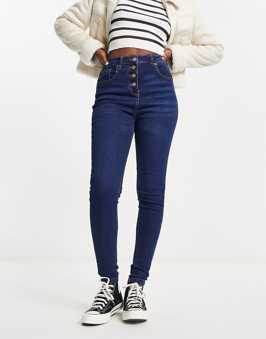 Jeans skinny color indaco con bottoni - Parisian - Modalova