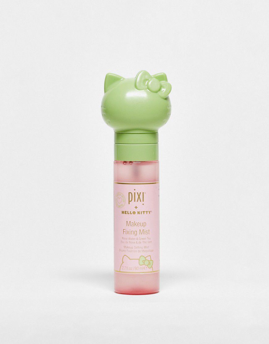 Hello Kitty - Edizione limitata - Spray fissante per il make-up con acqua di rose e té verde 80 ml - Pixi - Modalova