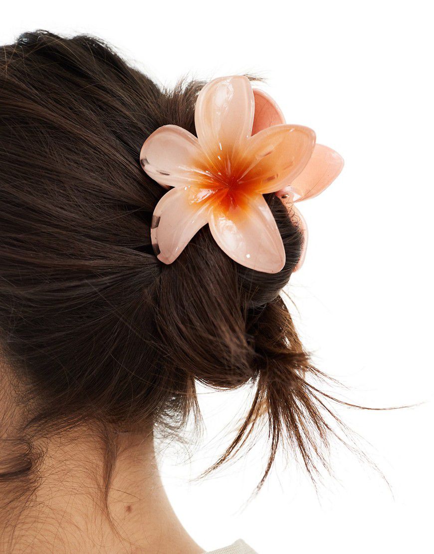 Pinza per capelli a fiore hawaiano - Pieces - Modalova